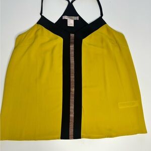 Forever 21 Yellow and Black Geometric Top